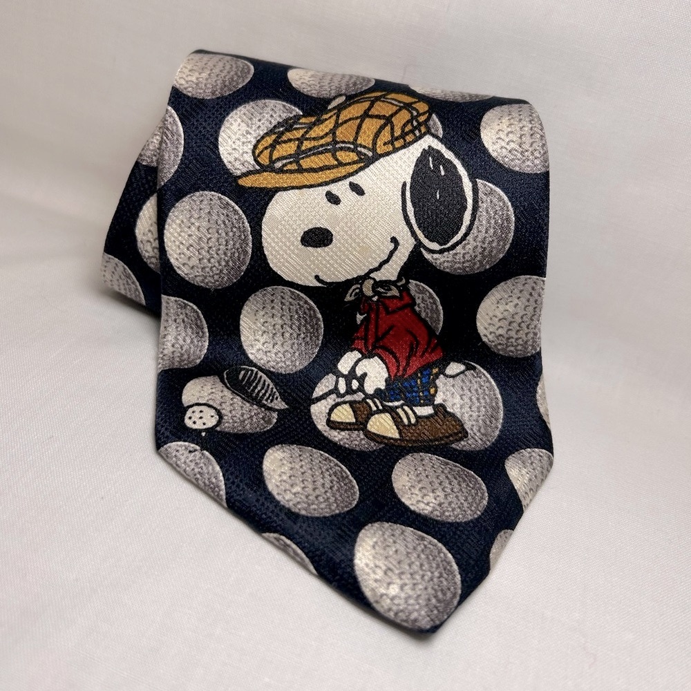 Silk Snoopy Golf Tie